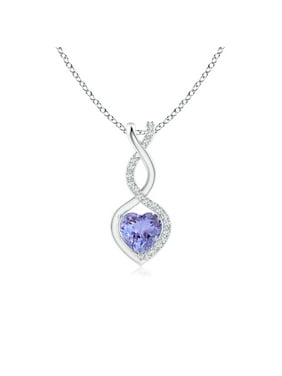 Glitzs Jewels Sterling Silver 1.85Ct Citrine /& White Topaz Cushion-Cut Necklace